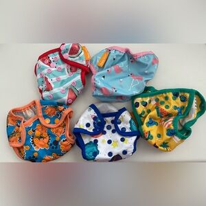 5 count Swim diapers waterproof baby and toddler one size reusable